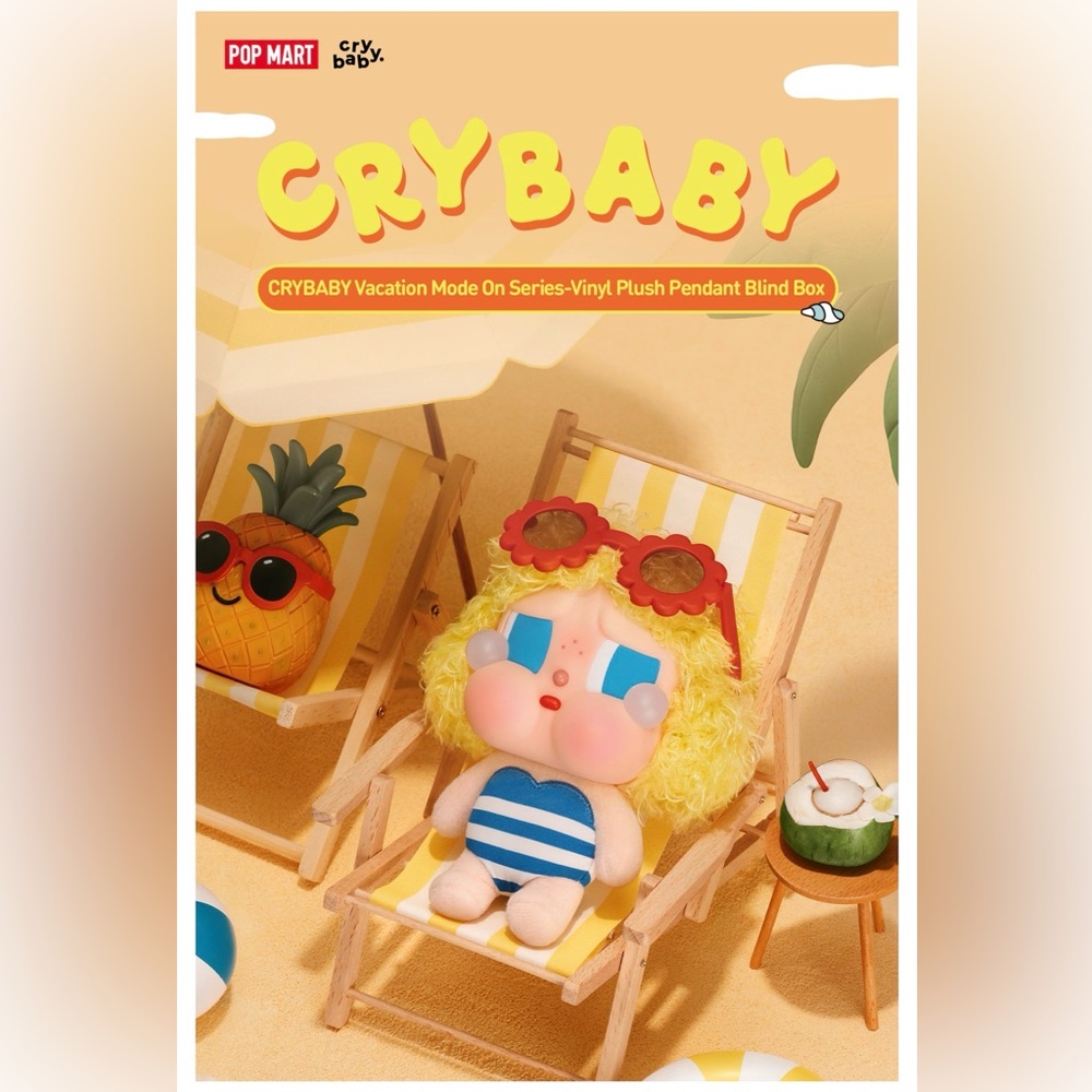 CRYBABY Vacation Mode On Series-Vinyl
Plush Pendant- My Summer Vibe - Picture 11 of 11
